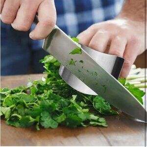 5for$10 Two Stainless Steel Finger Guard Protector Cutting Food Kitchen Tool